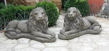 Löwenpaar rechts und links super Ausführung GARTENFIGUR Austellungsstück