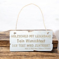 Holzschild mit Wunschtext