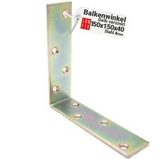 Konstruktionswinkel Balkenwinkel 90 Grad Schwerlastwinkel 150x150x40 Stärke 4mm