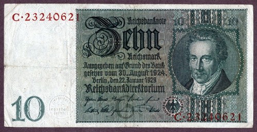 Weimarer republik mark 1929 - weimarer, 10