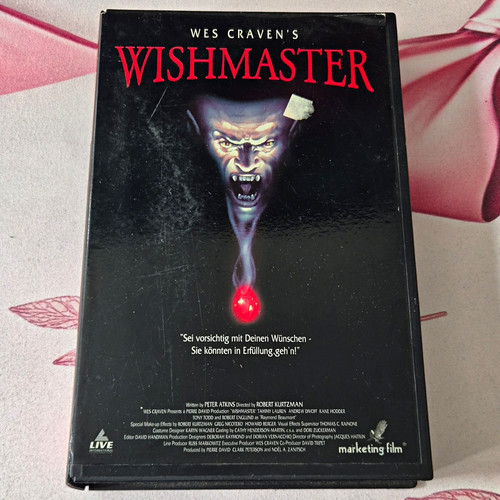 Wes craven wishmaster vhs - wes,