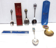 5 Andenken Souvenir Löffel Sammellöffel East Bourne Stratford Burford Paris u.a.