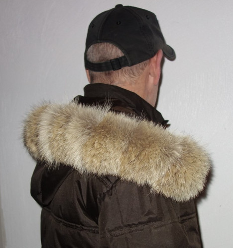 Kojote pelz kapuzen kragen - kojote,