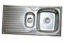 B-Ware Edelstahl Küchenspüle 1,5 Becken 100cm x 50cm Einbauspüle Spüle  B-Ware