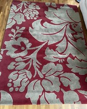 Design-Teppich v. LIGNE PURE, bordeaux-rot, 170 cm x 240 cm