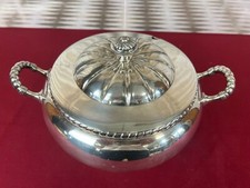 ANTIKE TERRINE AUS METALL VERSILBERT