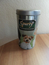 Leere runde Blechdose Hundekekse Futterdose Blechdose Box