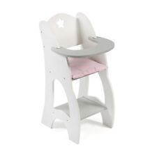 Bayer Chic 2000 Puppen-Hochstuhl Stars grey mit Sitzpolster für Puppen bis 46 cm