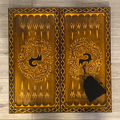 Backgammon holz brettspiel - backgammon,