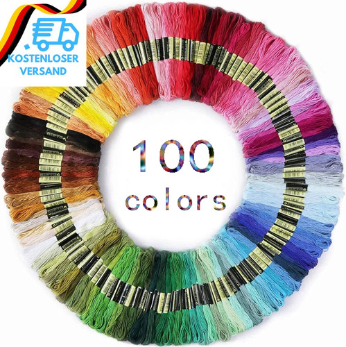 100 farben kreuzstich fäden - farben,