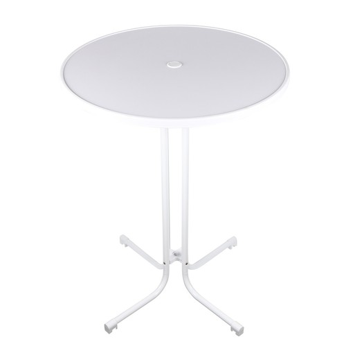 Stehtisch weiß ø80cm mit - weiß,