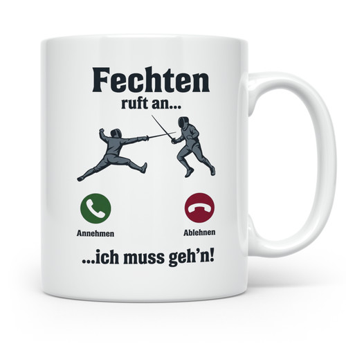 Fechten ruft tasse - an,