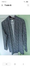 NEU H&M 40 Jacke Strickjacke Cardigan schwarz/weiß Aztekenmuster Ethno Norweger