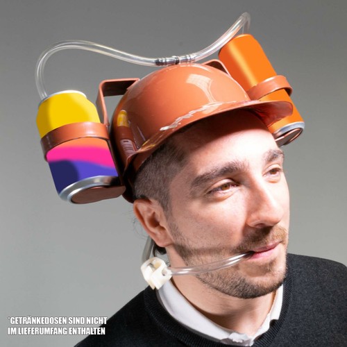 Trinkhelm mit getränkehalter - trinkhelm,