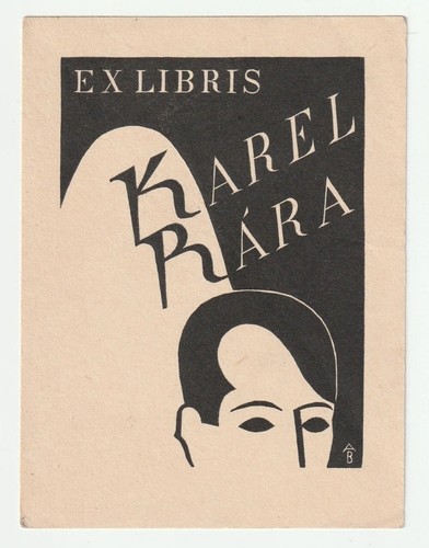 Antonin burka exlibris für - antonin,
