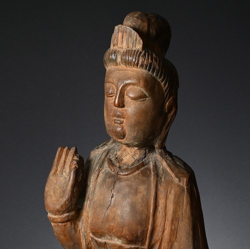 Wood carving standing - wood,