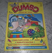 Walt Disney Dumbo Lernen mit Spass 2/1993 Kinderzeitschrift Basteln Malen Rätsel