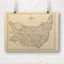 Karte von Suffolk, England