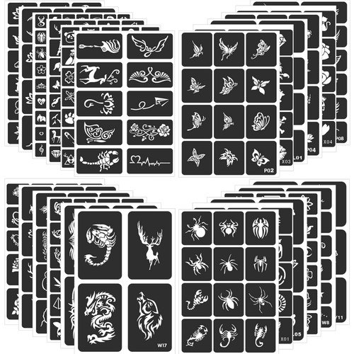 Henna schablonen set - henna,