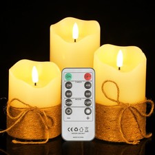 3er LED Kerze Paraffinwachs