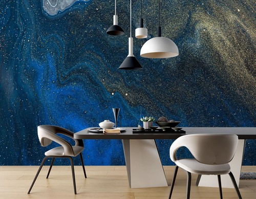Blaue gold folie - gold, m846