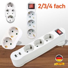 2-3Fach EU Steckdose Mehrfachstecker Steckdosenleiste Dreifachstecker Adapter~~