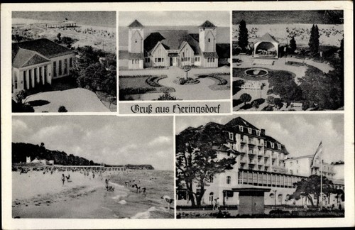 Ostseebad heringsdorf auf - ak,