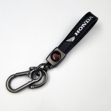 Für Honda Hawk Schlüsselanhänger PU-Leder Lanyard mit Metall-Emblem Auto