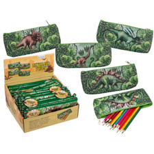Federtasche Federmäppchen Etui Federmappe Schlampermäppchen Faulenzer Dino