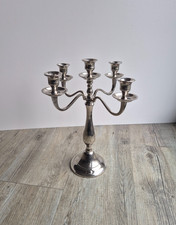 schöner 5 armiger Kerzenhalter Kerzenständer - silbern / 32cm hoch