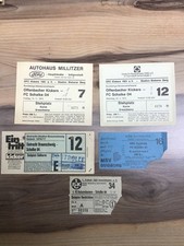 5 x Tickets 70er Jahre Schalke 04, Offenbach, Kaiserslautern, Braunschweig, MSV
