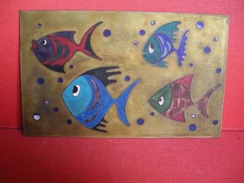 Emaille bildplatte fische - emaille,