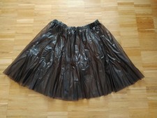 PVC Rock kurz weit schwarz semi-transparent Gr. M