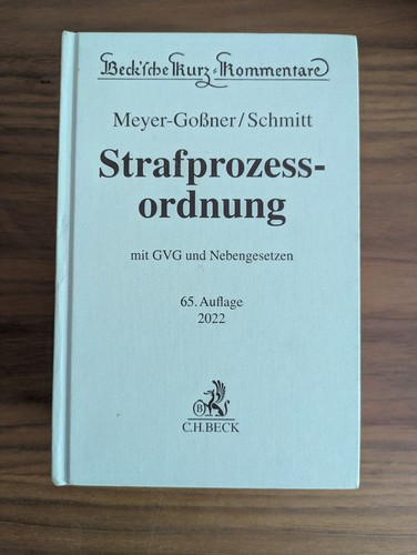 Meyer goßner schmitt stpo - schmitt,