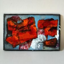Abstraktes EMAILLE-WANDBILD, 22 x 33 cm, 60er Jahre