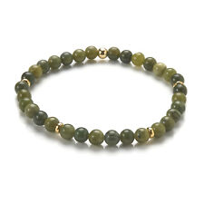 Jade Armband grün - Nephrit Armband - Edelsteinarmband - Perlenarmband grün D352