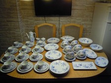 Seltmann Weiden Bayrisch blau Speiseservice / Kaffeeservie 12 Pers.