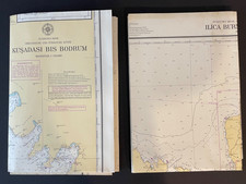 613 und 612 DHI Seekarten 1988 Türkei Kusadasi - Bodrum / Ilica Burnu - Kusadasi