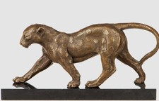 Bronzefigur Laufender Leopard