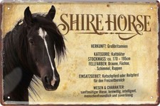 Blechschild 20x30 Shire Horse