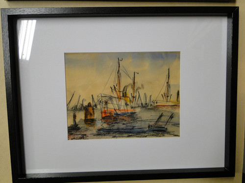 Malerei schiffe pastell - schiffe, ,