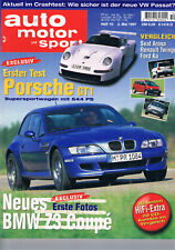 Zeitschrift Auto Motor und Sport AMS Mai 1997 #10 BMW Z3 Coupe Porsche GT1