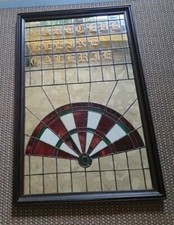 Tiffany Spiegel Dart Clubschild "Dartclub" Handarbeit 46x72cm