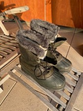 SOREL Caribou gefüttert Winterstiefel Jagd , wasserfest Nubuk Gr.10  EU 44,gebr.