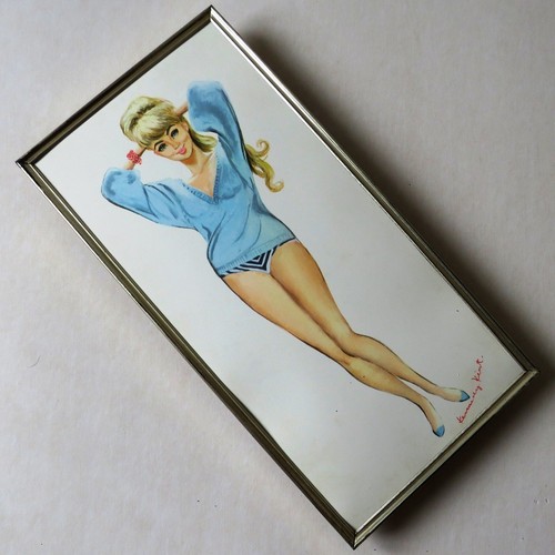 Pin girl alte lithografie - pin,