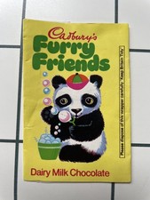 Vintage 1970’s Cadbury’s Furry Friends Pom Pom The Panda Chocolate Bar Wrapper
