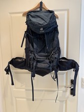 DEUTER AIRCONTACT 55+10 Trekking Rucksack *TOP*  65L blau TOP plus Reisehülle