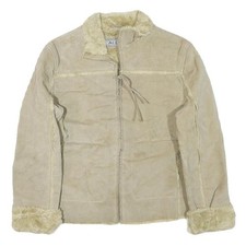 ALDO Damen Beige Lederjacke