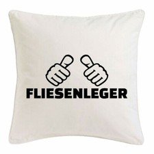 KISSENBEZUG 40X40cm FLIESENLEGER HANDWERKER FLIESEN FLIESENKLEBER BODENFLIESEN