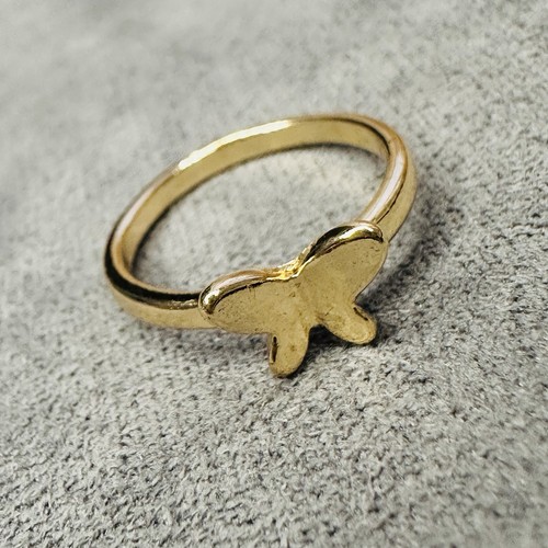 Ring vergoldet schmetterling - ring,